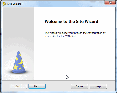 Welcome-Seite des Site Wizard -> 'Netx'